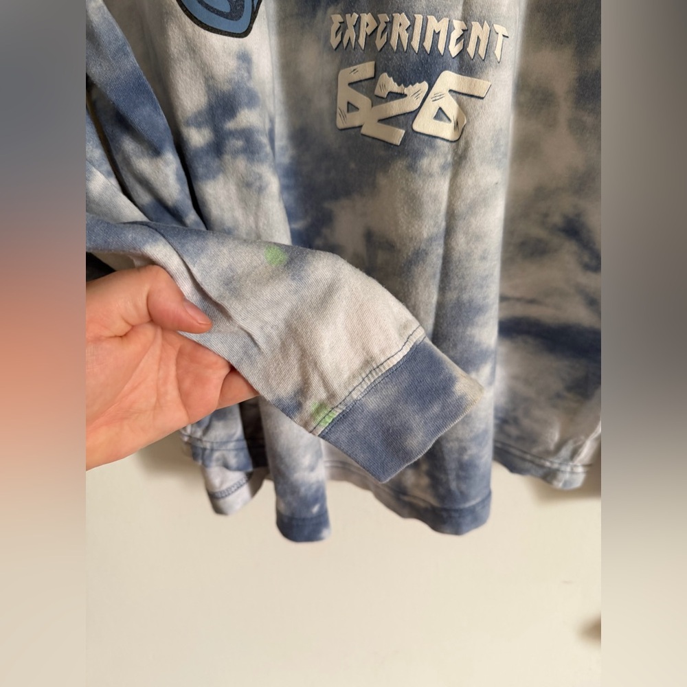 Disneyland Stitch Tie Dye Blue/White Long Sleeve Spirit Jersey size XXL - Picture 8 of 9